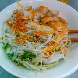 Bún mắm tép chua miền Trung dùng cùng mắm tép Ba Làng