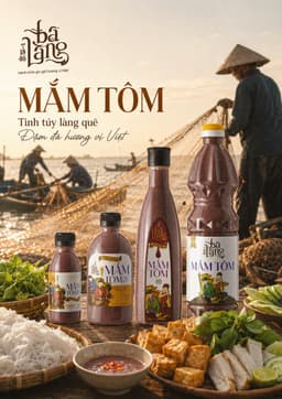 Sản phẩm mắm tôm Ba Làng trong bộ ảnh giới thiệu